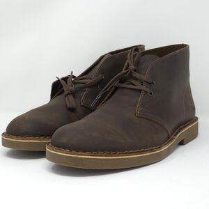 Clarks Shepton Leather Chukka Boots Dark Brown 26179927 Lace-Up Size 10M